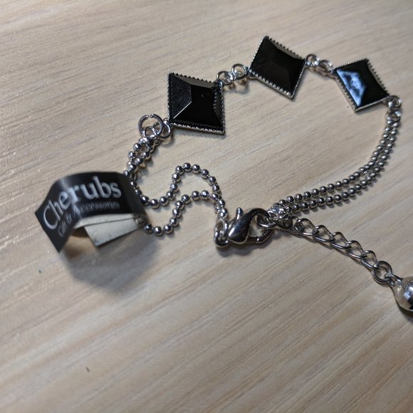 Cherub Brand Silver Onyx Bracelet - Picture 2 of 6